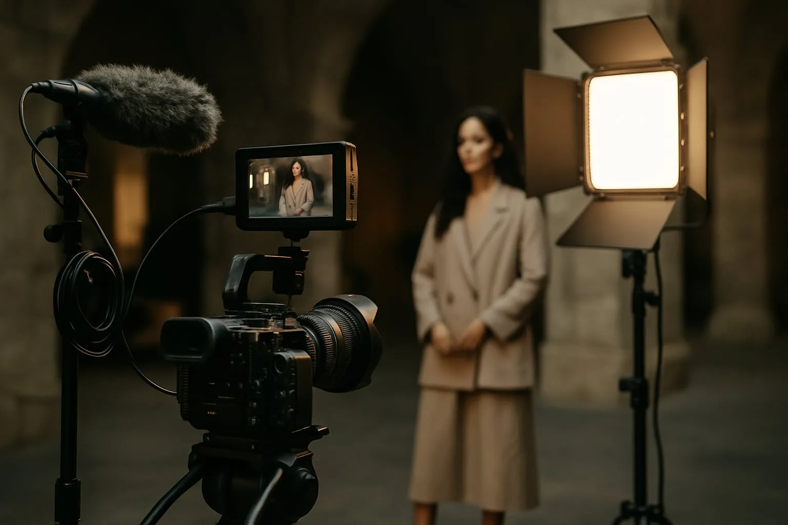 Filmagem moda sustentável: áudio e luz em espaços culturais
